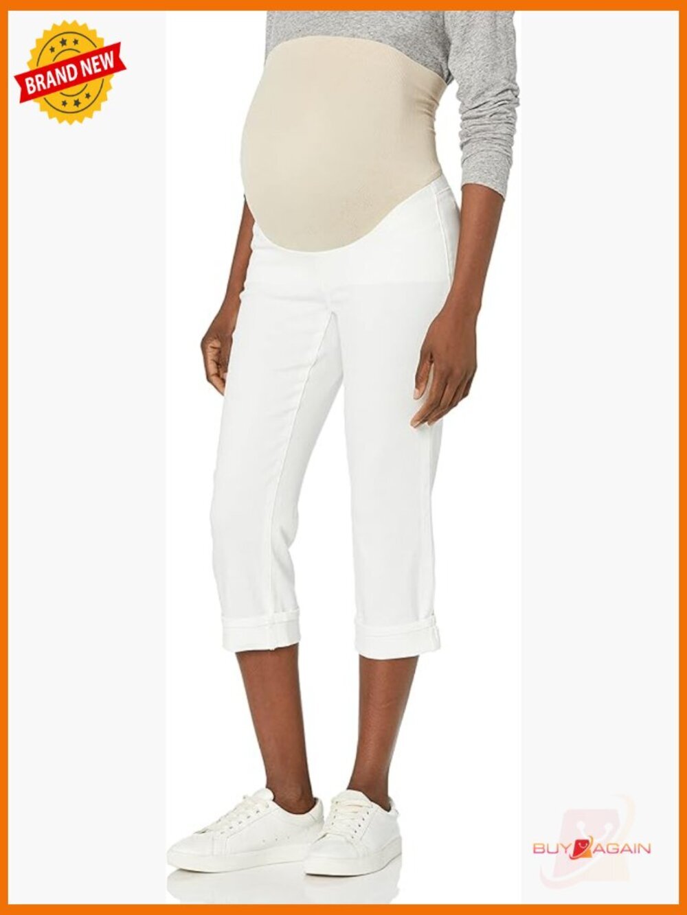 Maternity Crop Skinny Jeans Pull-On Mid Rise